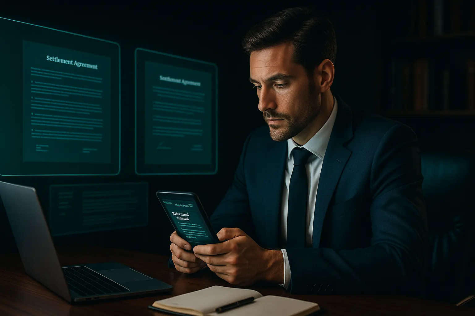 Advogado utilizando tecnologia para aumentar sua produtividade